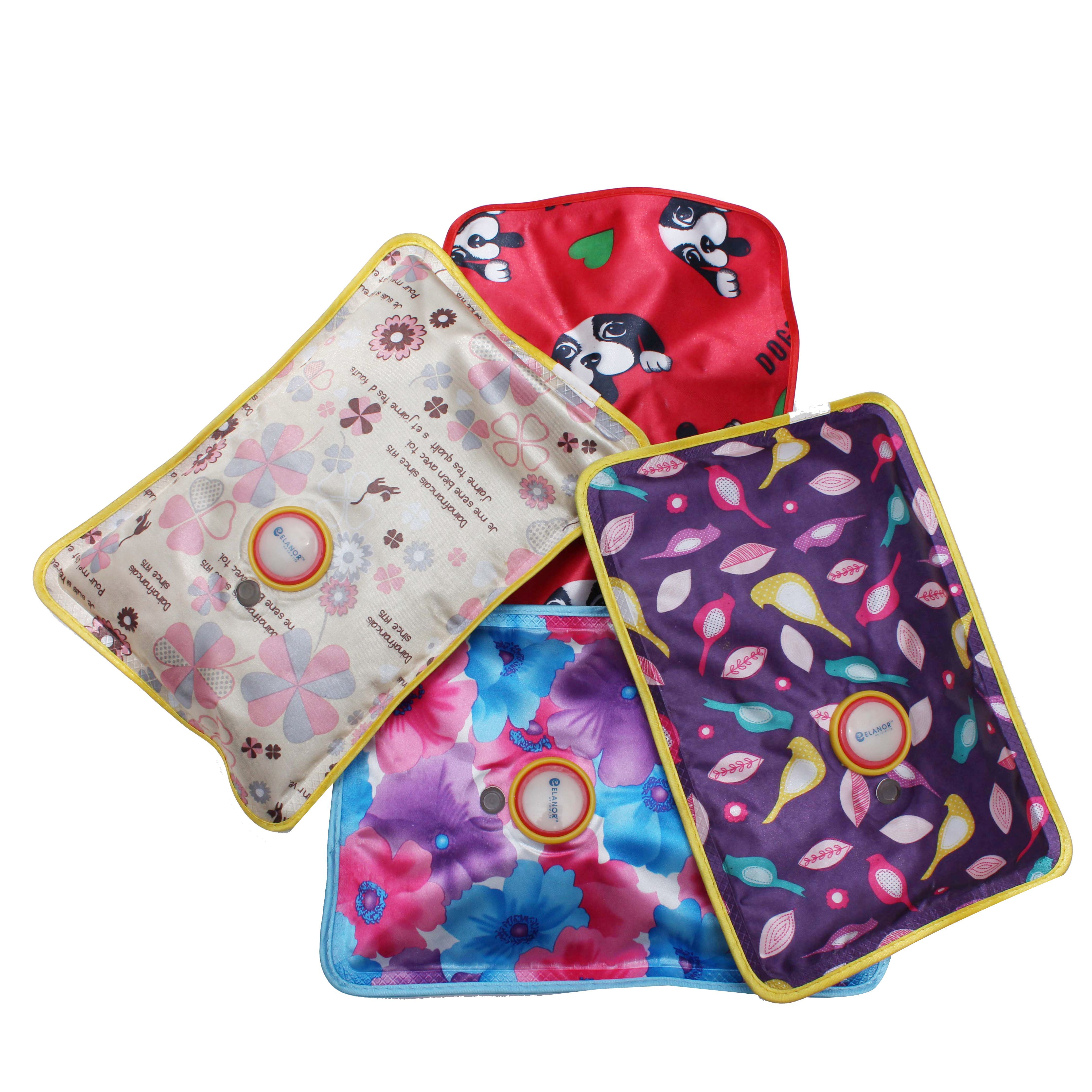 Electric Warm Bag - Flannel And Pvc, 1000 Gm, Multicolor Design | Thermostat Control, Soft Touch, Antibacterial, Energy Efficient