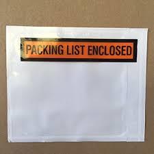 Packaging List Envelopes - 60 Microns Ldpe Writable With Ball Point Or Permanent Marker Weatherproof & Tamper Proof Design