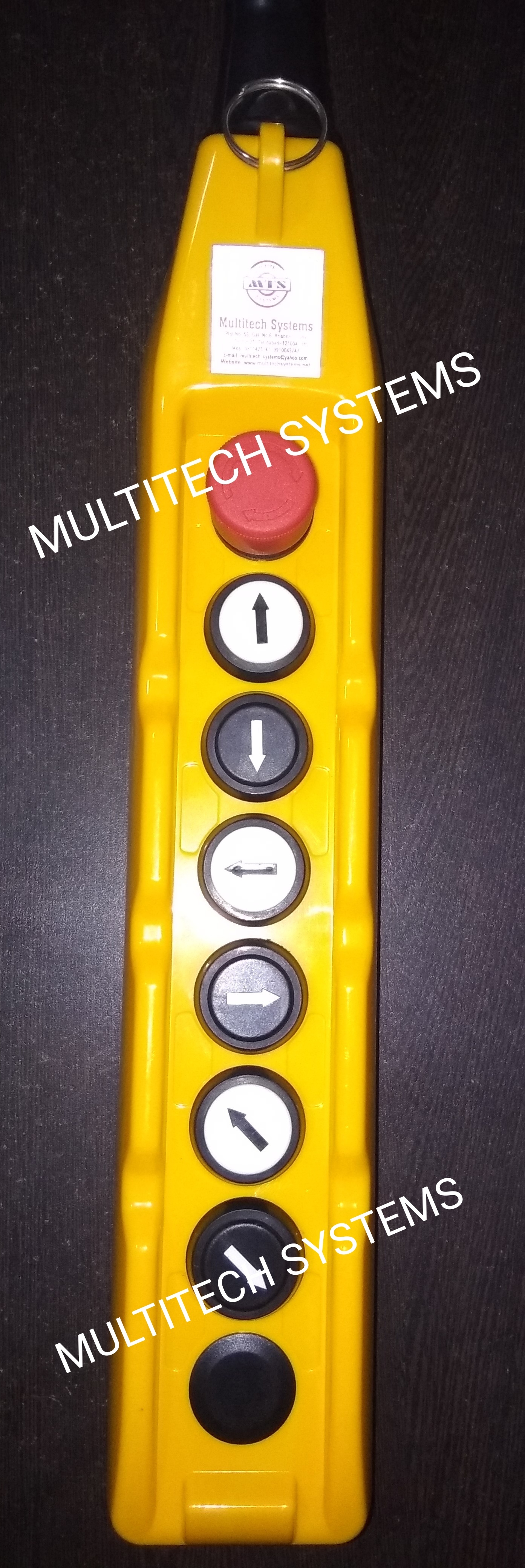 Eot Crane Push Button Pendent Station - Ip65 Dust Proof, Unbreakable Plastic Enclosure | Emergency Stop, Limit Switch, Industrial Control System