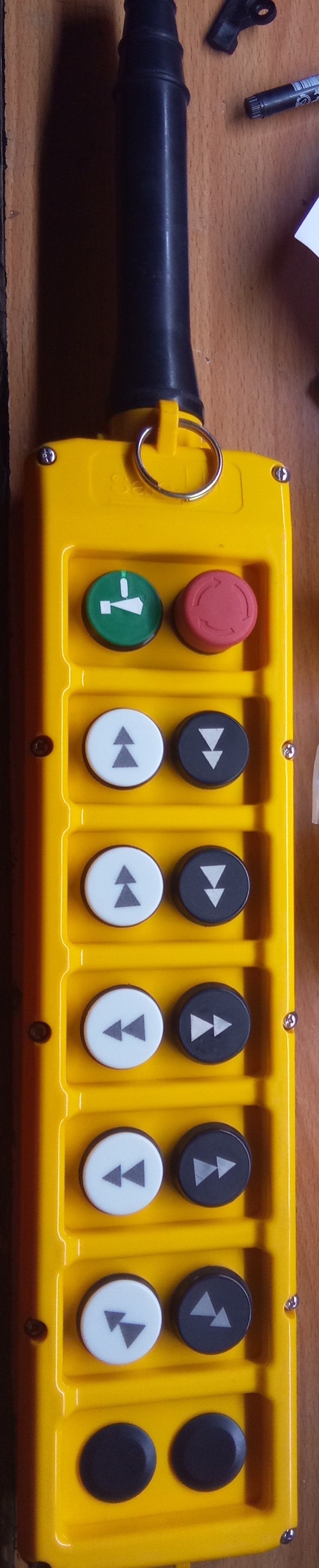 Eot Crane Push Button Pendent Station - Ip65 Dust Proof, Unbreakable Plastic Enclosure | Emergency Stop, Limit Switch, Industrial Control System