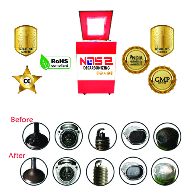 Engine Carbon Cleaner - Metal, 31x22 Inches | Red With White, 110/220/230 Volt, 100 Kg Weight, Diesel Fuel Type