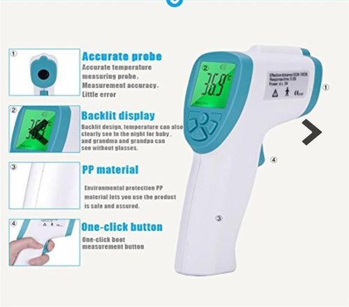 Grey Digital Infrared Forehead Thermometer