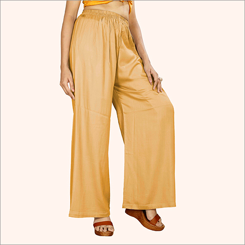 वॉशेबल लेडीज़ सॉलिड कलर पलाज़ो