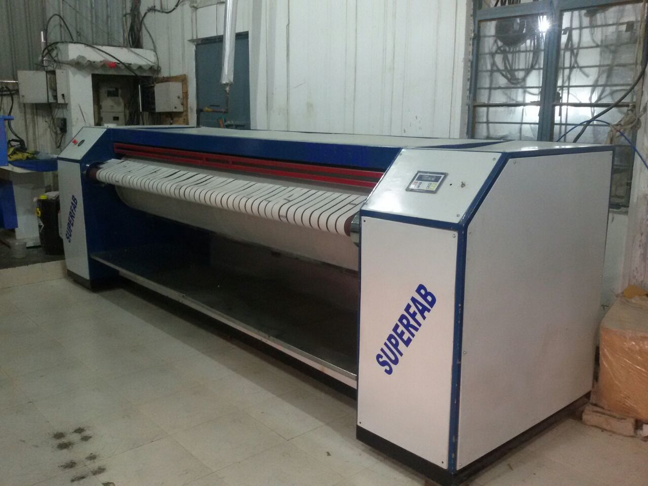 Flat Work Drier Ironer - Color: Blue & White