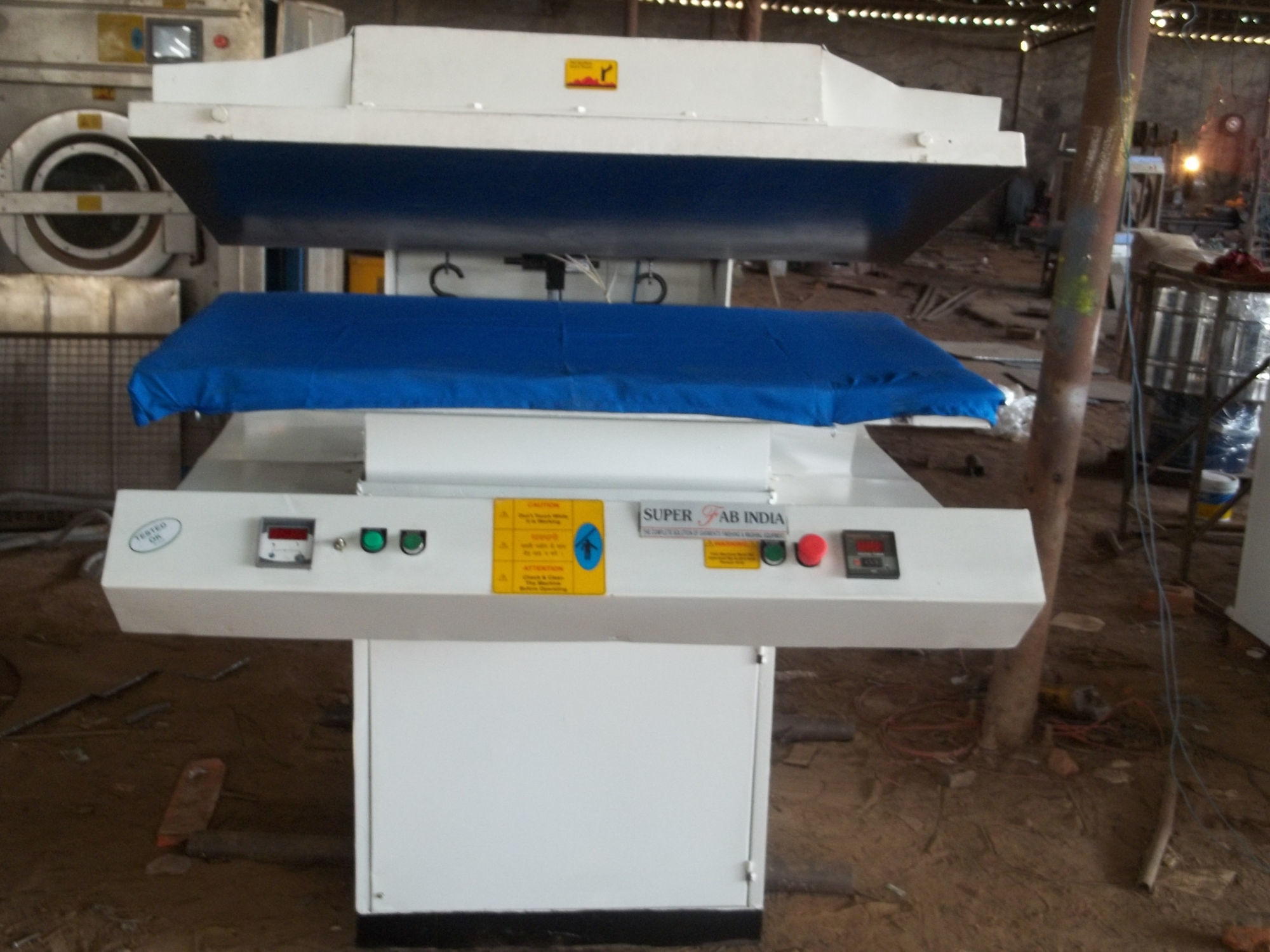 Flat Bed Press - Color: Blue & White