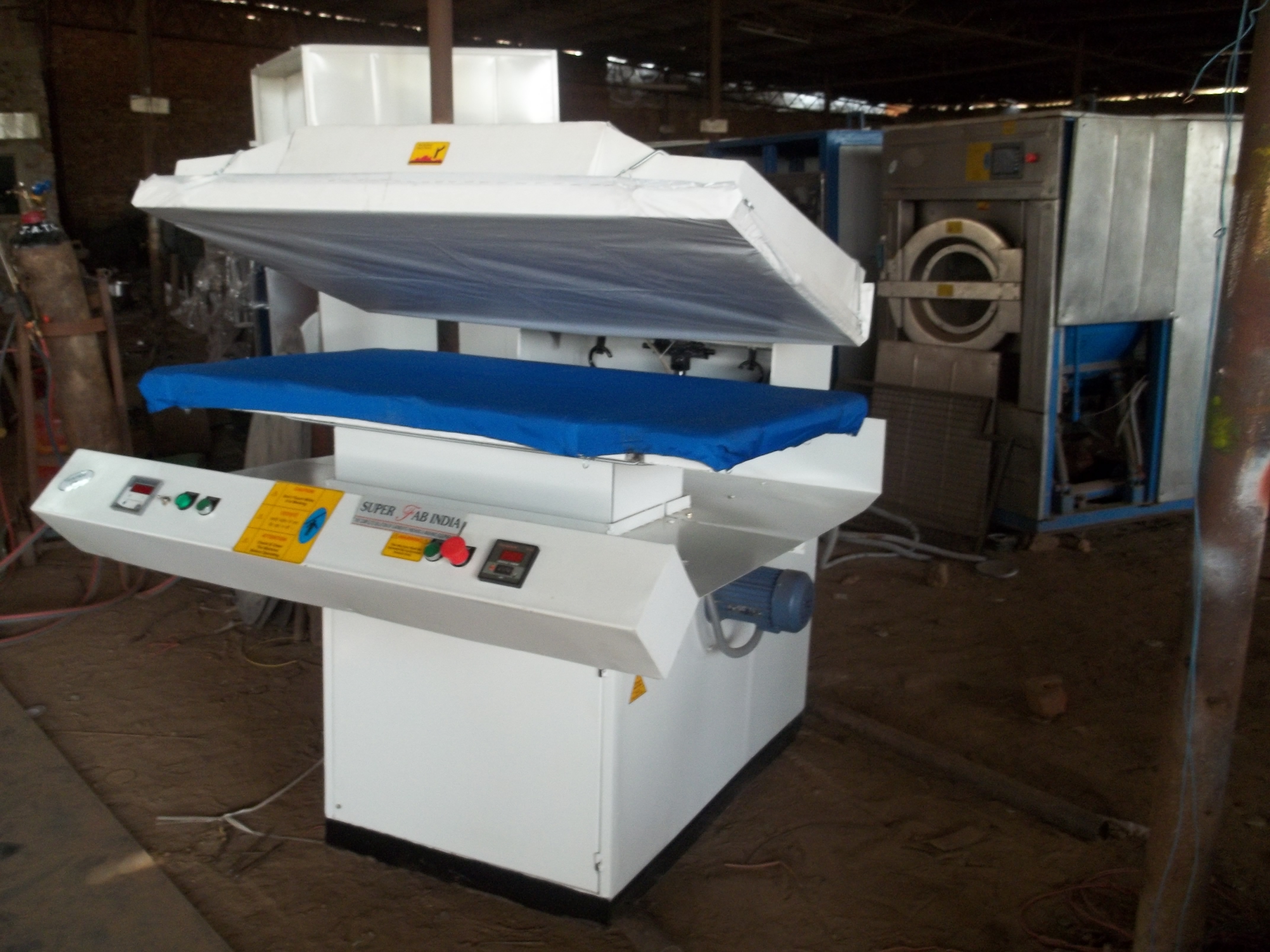 Flat Bed Press - Color: Blue & White