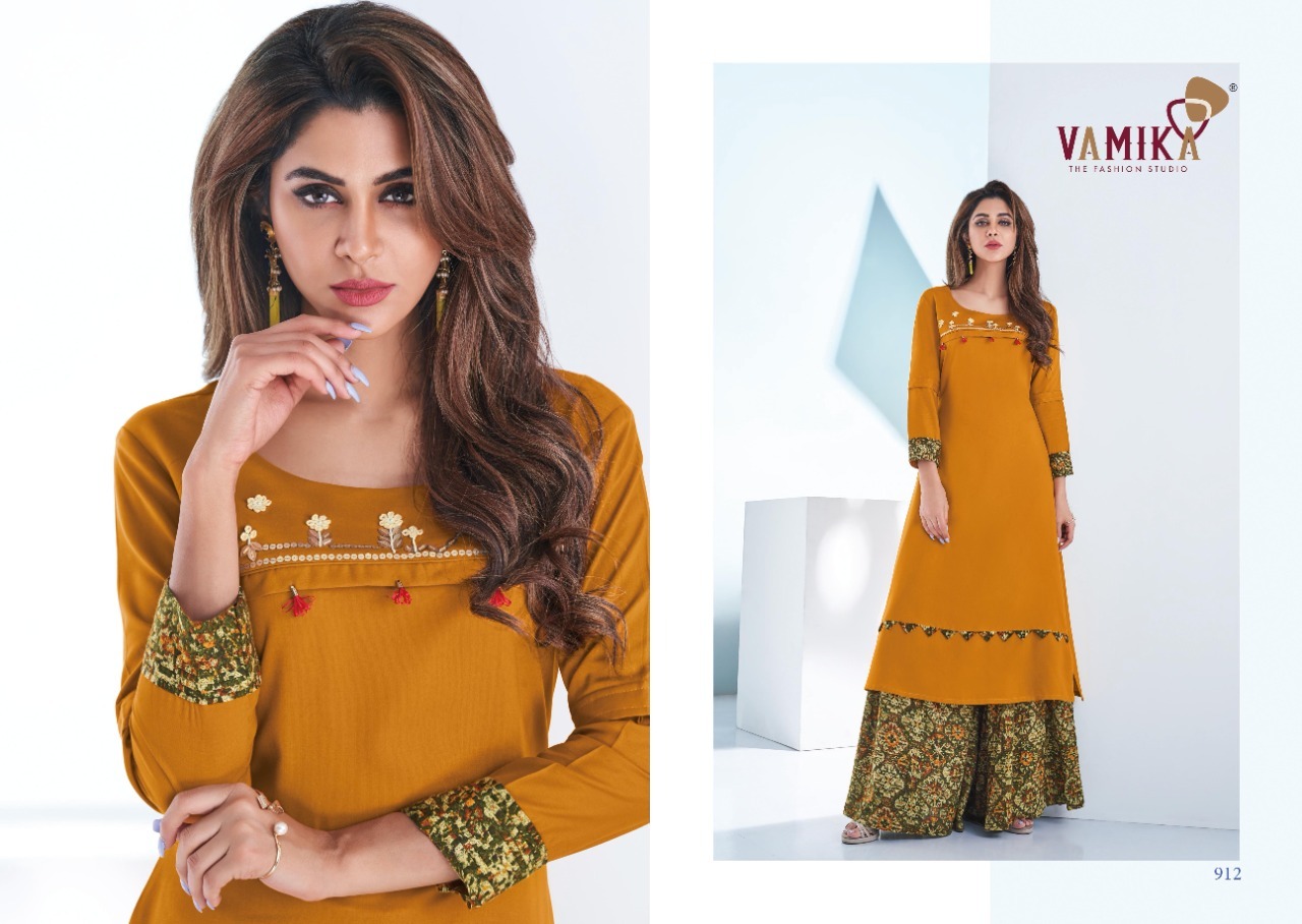 Plazo Vol 3 Rayon Kurti - Color: As Per Catalog