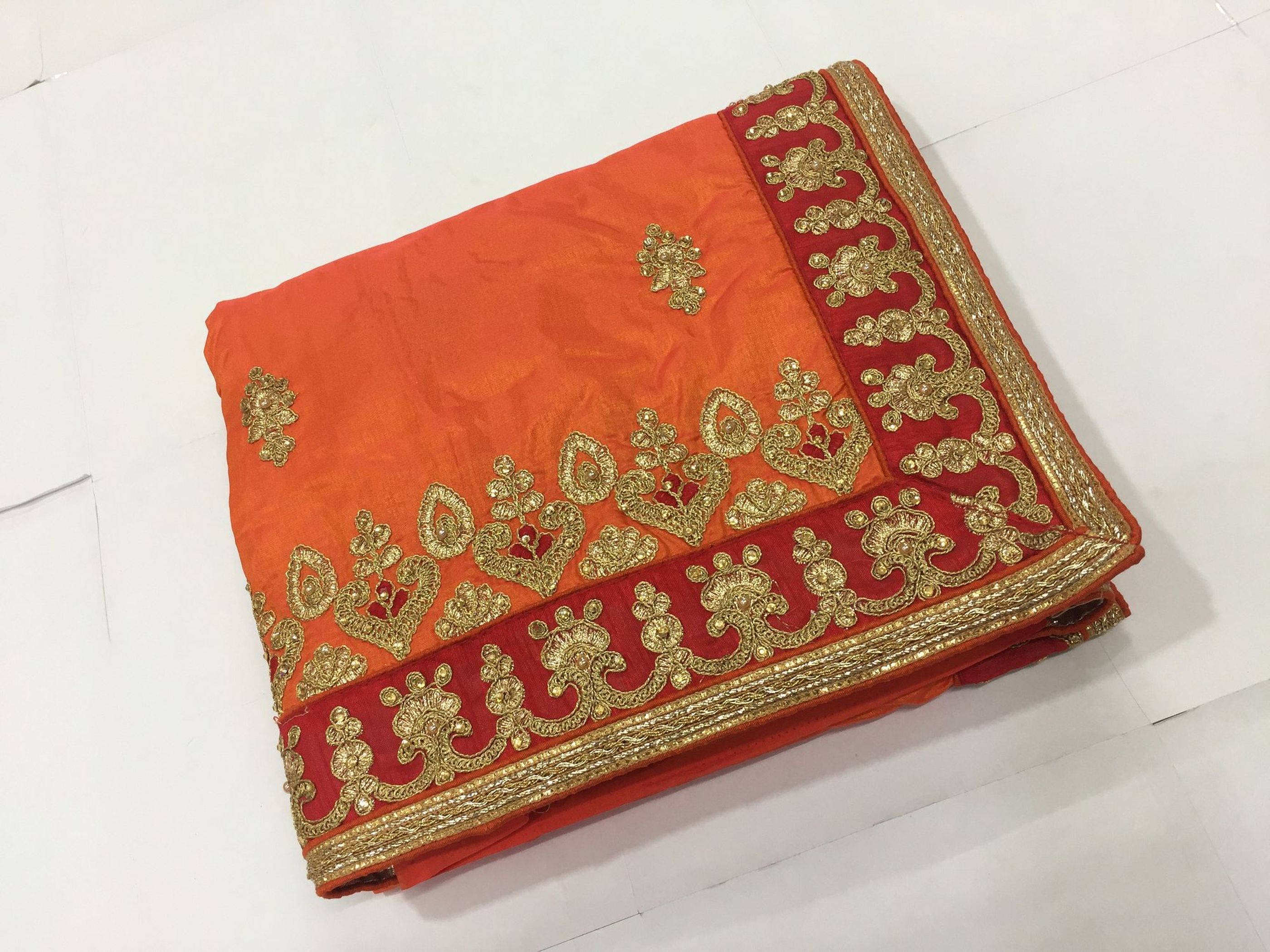 Blue Silk Embroidered Work Saree