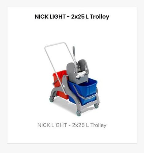 Housekeeping Trolley - Metal & Plastic, 75x50x100cm, Gray | Durable, Ergonomic Handle, 50L Capacity, Lightweight, Easy Maneuverability, 4 Swivel Wheels