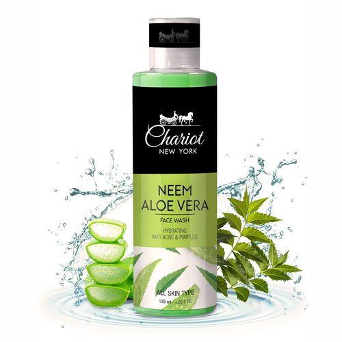 Neem & Aloe Vera Face Wash - Organic Hydrating Formula, Anti-Acne & Pimple Treatment, Gentle & Safe for All Skin Types