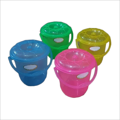 Plastic Bathroom Bucket - Rigid Plastic Material, Yellow Color | Durable Design Ideal For Everyday Use