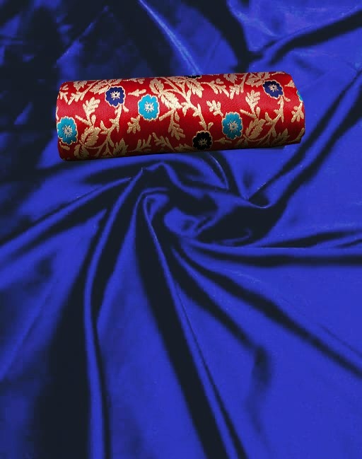 Devsena Japan Satin Silk - Pure 14 Kg Satin Fabric, Blouse 1 Mtr Jacquard | Breathable, Washable, Customized Size, All Season, Traditional Ethnic Wear