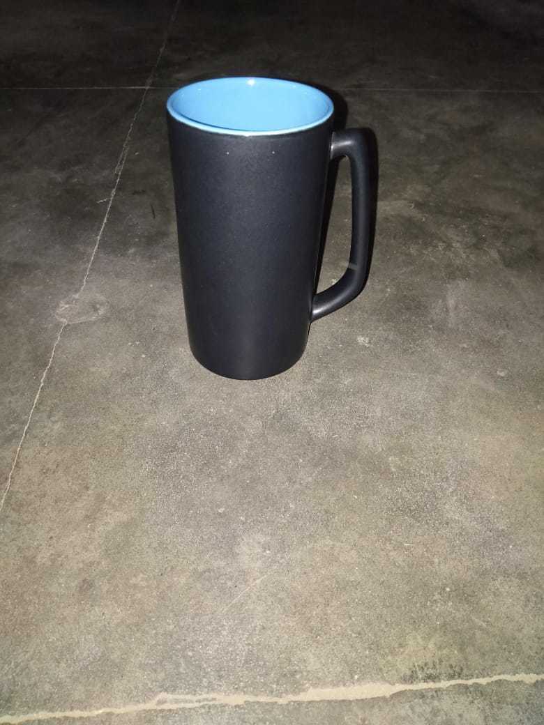 Milk Mug - Ceramic, 350ml Capacity, 8cm Diameter, 10cm Height | Durable Handmade, Glossy Finish, Microwave Safe, Dishwasher Safe, Unique C-handle Design