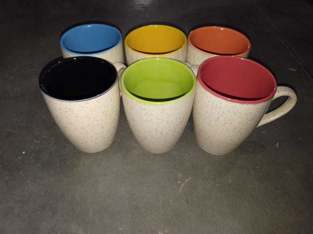 Milk Mug - Ceramic, 350ml Capacity, 8cm Diameter, 10cm Height | Durable Handmade, Glossy Finish, Microwave Safe, Dishwasher Safe, Unique C-handle Design