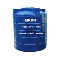 EIKON 1000 लीटर 3 लेयर वाला नीला प्लास्टिक टैंक