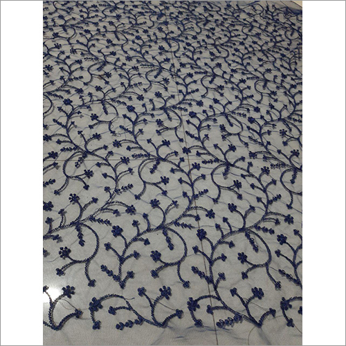 मल्टी कलर एम्ब्रायडरी नेट फैब्रिक