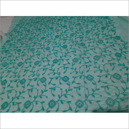 मल्टी कलर फैंसी एम्ब्रायडरी नेट फैब्रिक