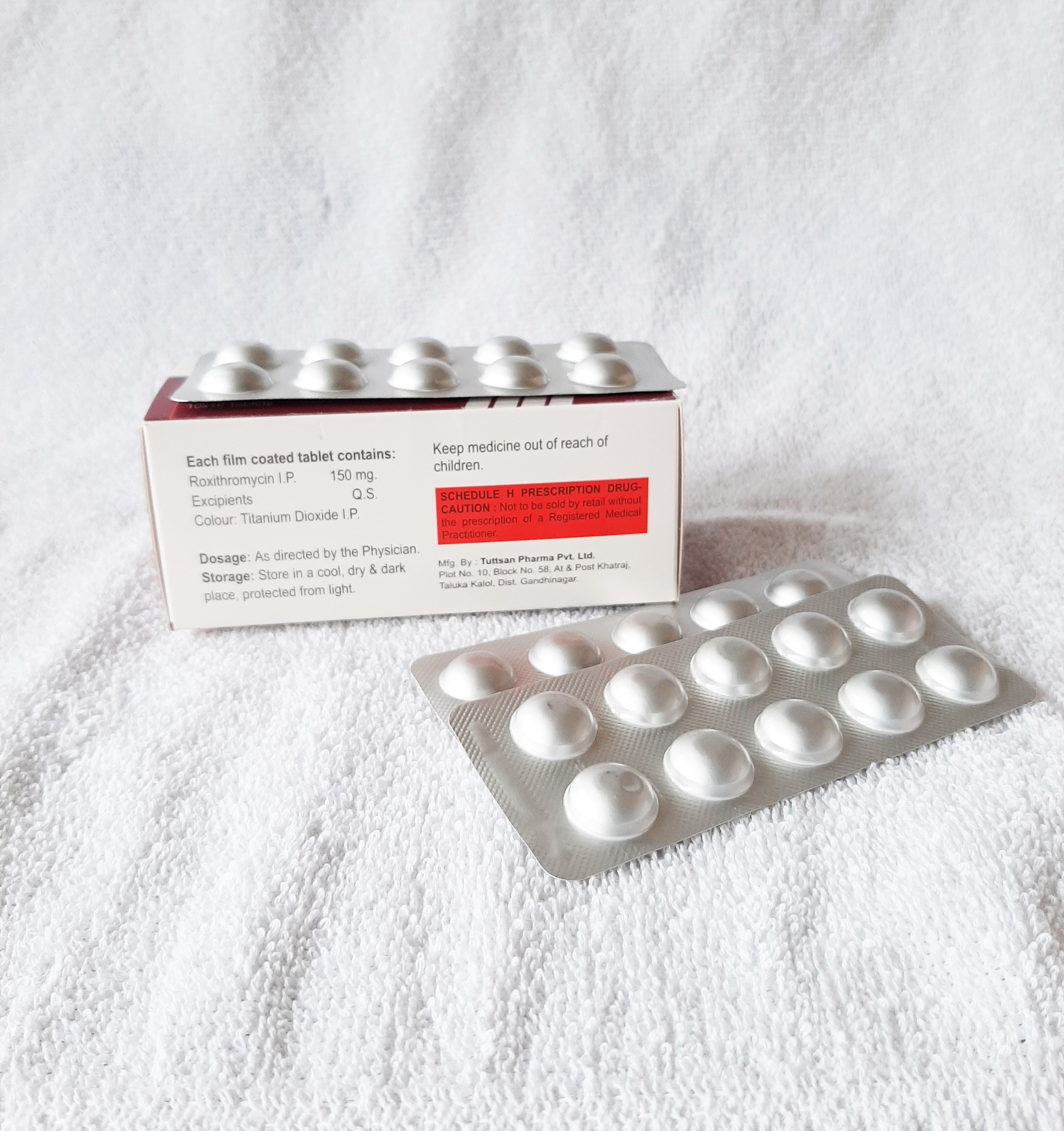 Roxithromycin Tablet Ip 150mg Cas No: Vt17-2819
