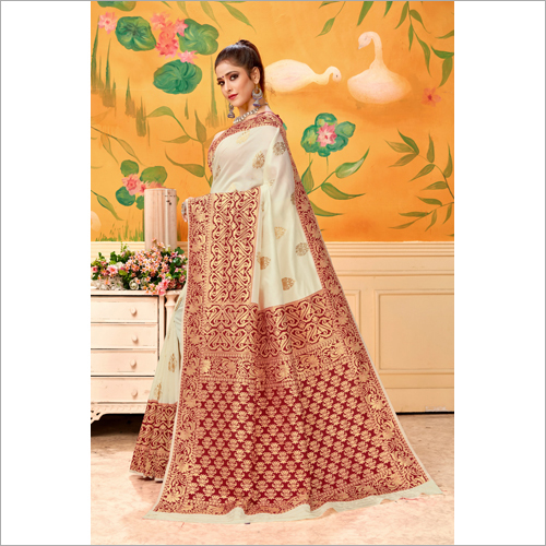 Silk Ladies Embroidery Saree