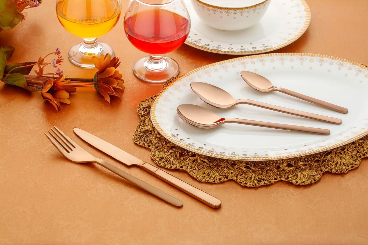 Golden Gold Plated Cutlery Set