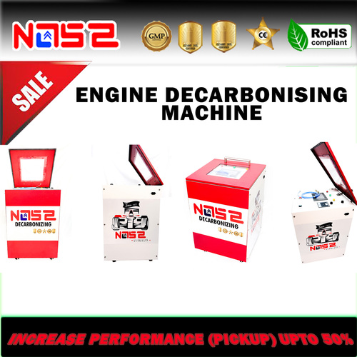 HHO Auto Decarbonizing Machine - Metal, 31x22 Inches, Red with White | 3000 LPH Capacity, Reduces Carbon Emissions, Increases Engine Life, Easy Usability