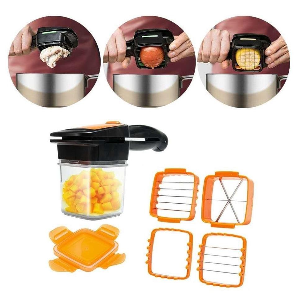Plastic Vegetable Dicer Chopper 5 In 1 Multi-function Slicer With Container Onion Cutter Kitchen