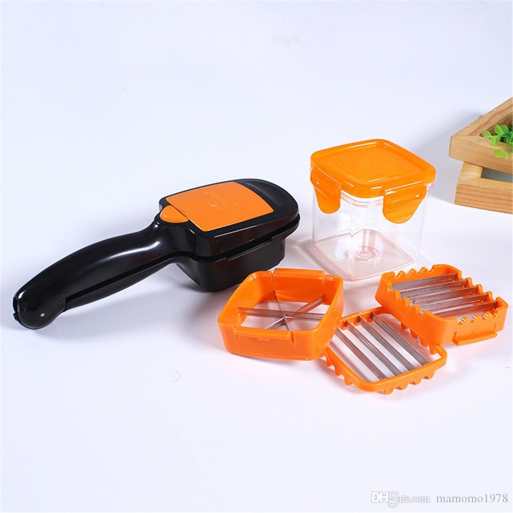 Plastic Vegetable Dicer Chopper 5 In 1 Multi-function Slicer With Container Onion Cutter Kitchen