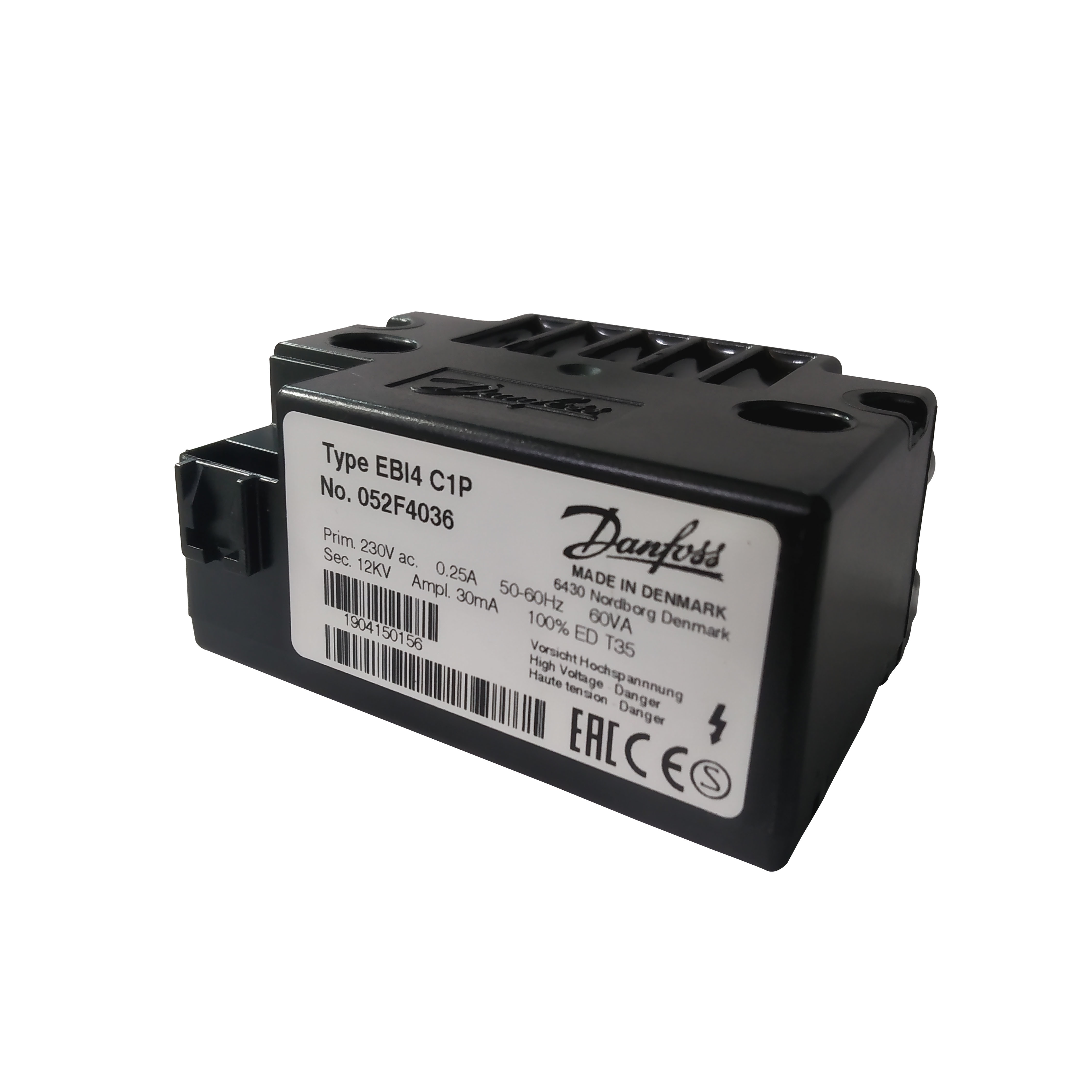 Danfoss Ebi4 C1p Ignition Transformer (052f4036) Frequency (Mhz): 50-60 Hertz (Hz)