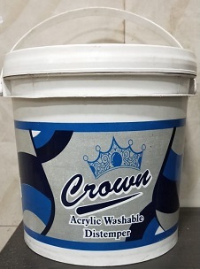 Acrylic Washable Distemper - Liquid Form, 30 Pouches Of 1 Kg Each | Mid Sheen Finish For Wall Applications