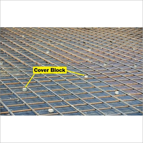 Concrete Cover Block - Concrete Material, Variable Dimensions, Gray Color | Cylindrical Shape, Rough Finish, Rebar Lifting Support