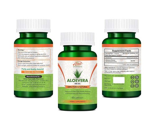 Alovera Capsules Age Group: For Adults