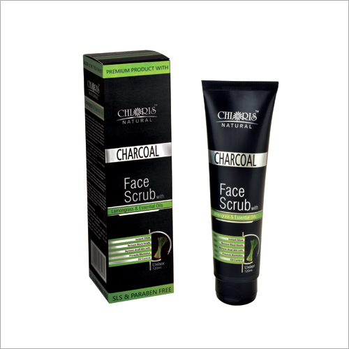 Charcoal Face Scrub - 120g Creamy Clay Base , Deep Cleansing with Tea Tree & Eucalyptus Oils for Tingly-Smooth Skin
