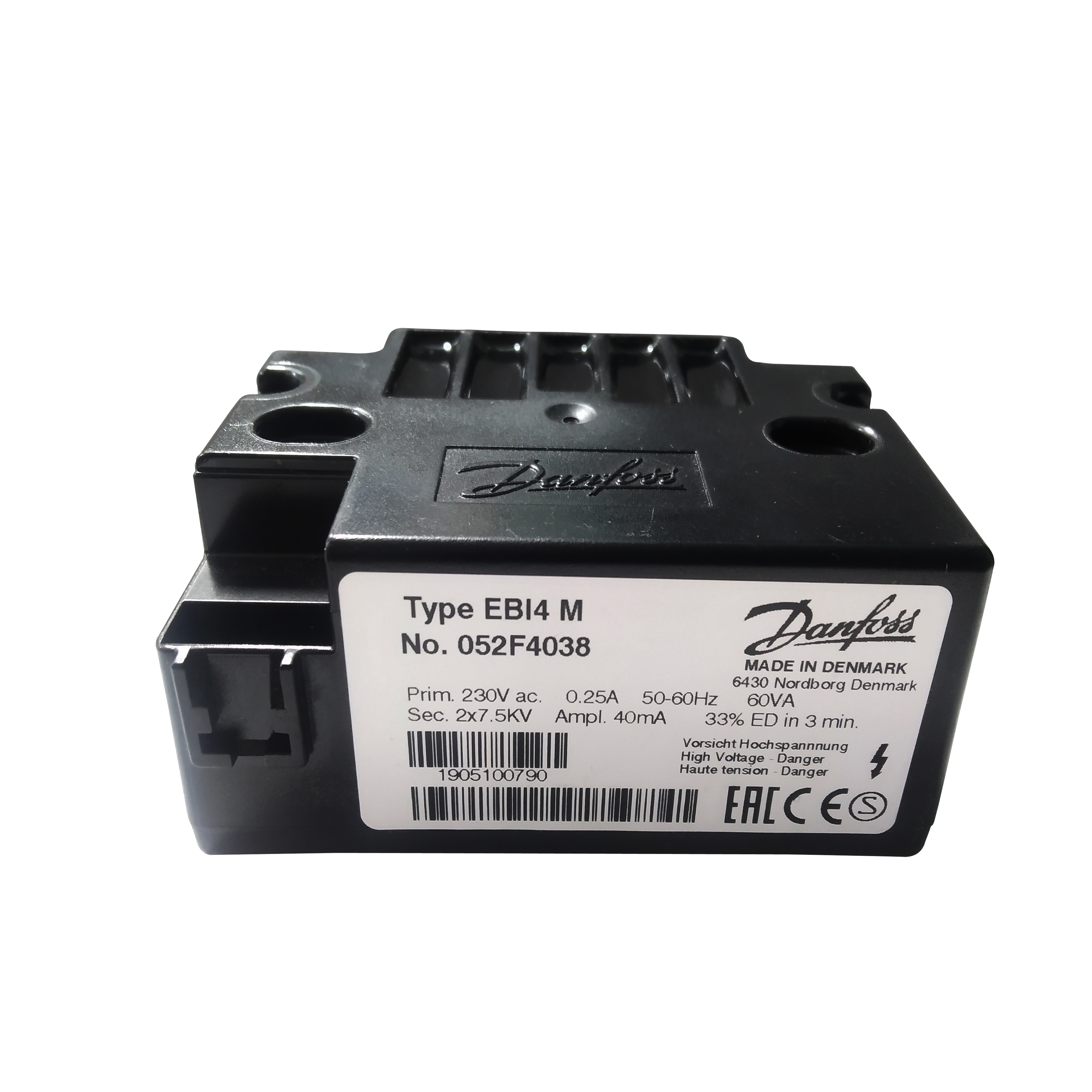 Danfoss Ignition Transformer Frequency (Mhz): 50/60 Hz Hertz (Hz)