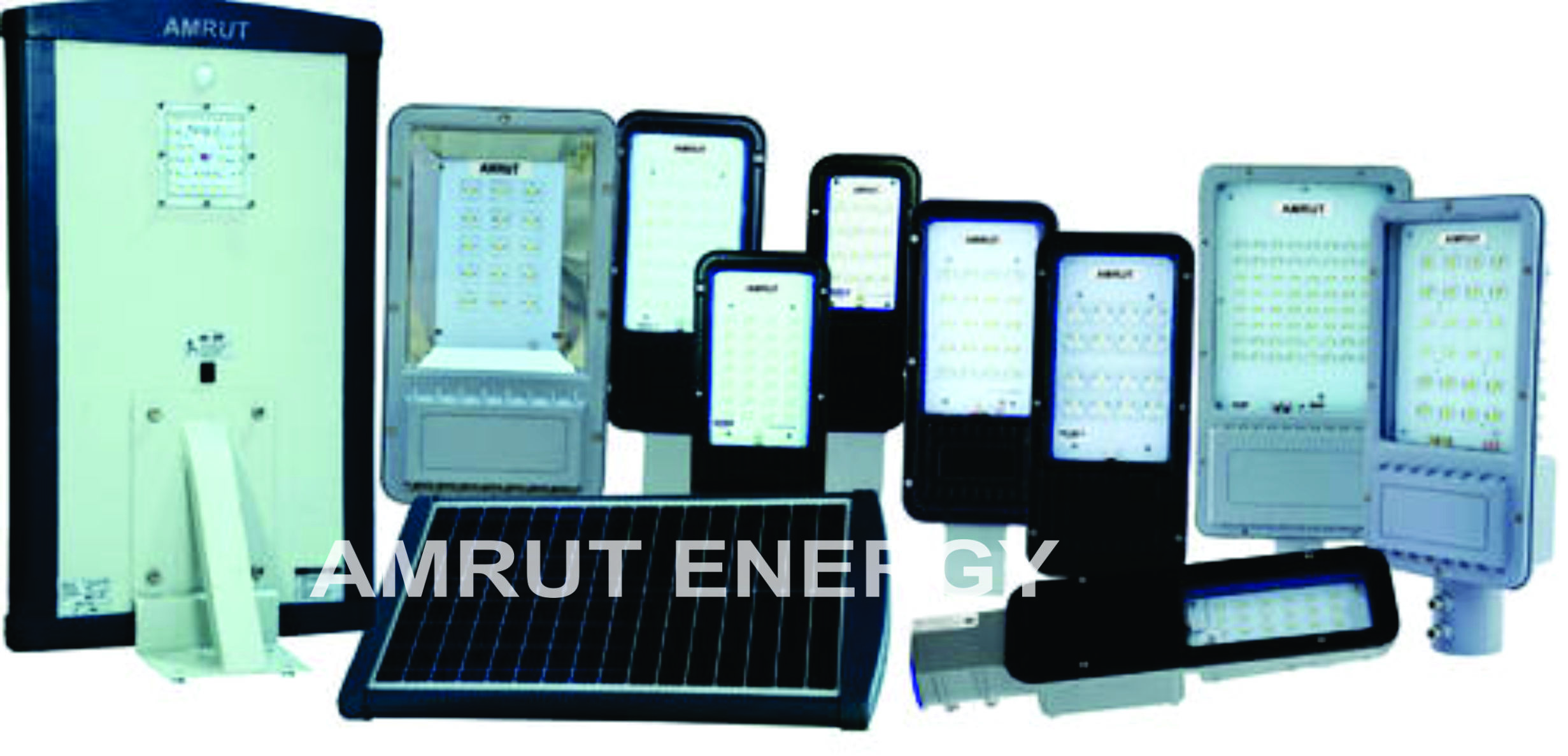 Black And Silver Solar Power Street Light 50w