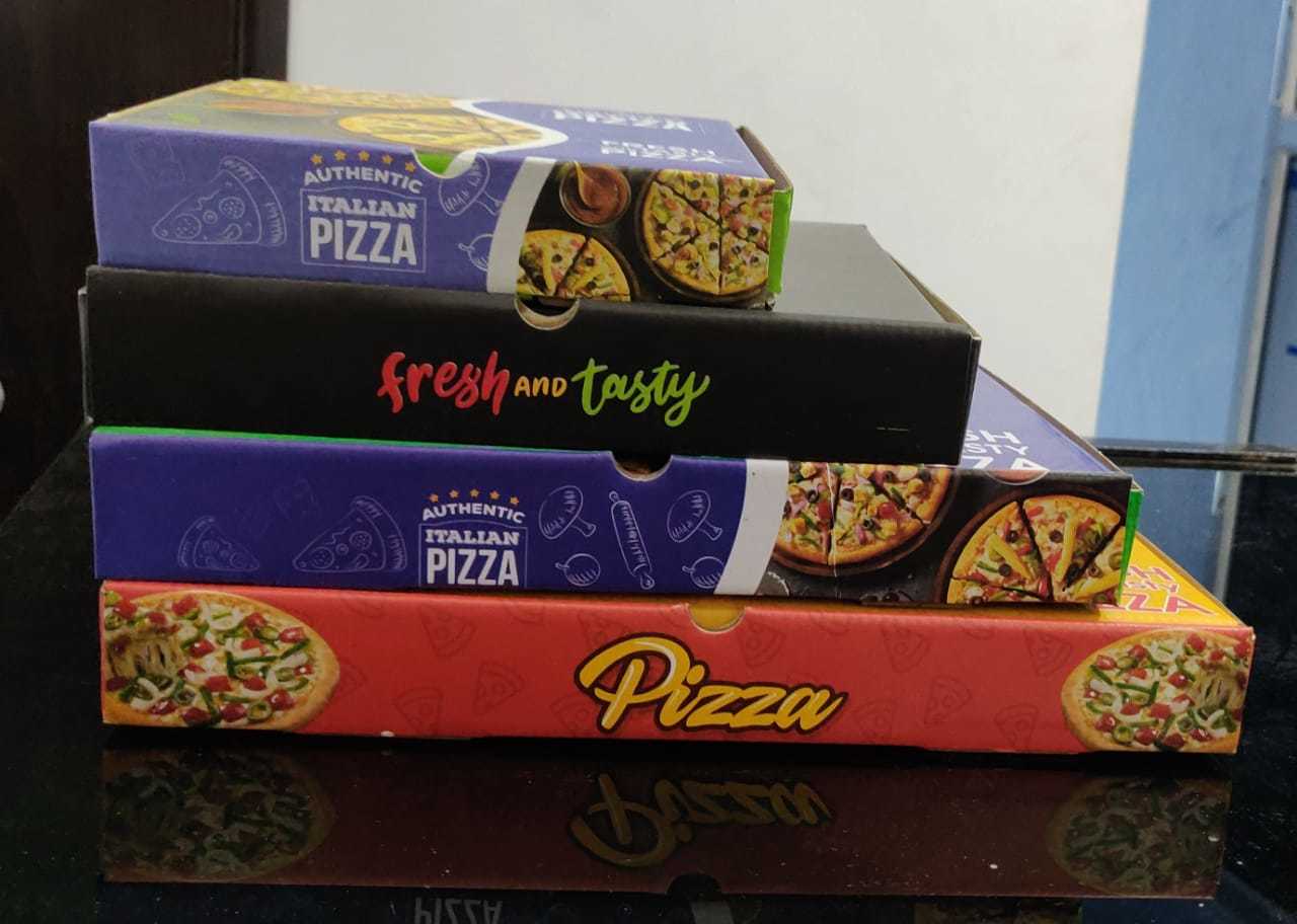 6 Inch 3ply Corrugated Pizza Box - 6.5"x6.5"x1.5", Rigid Paper Material, Customizable Size & Design, Eco-friendly And Recyclable