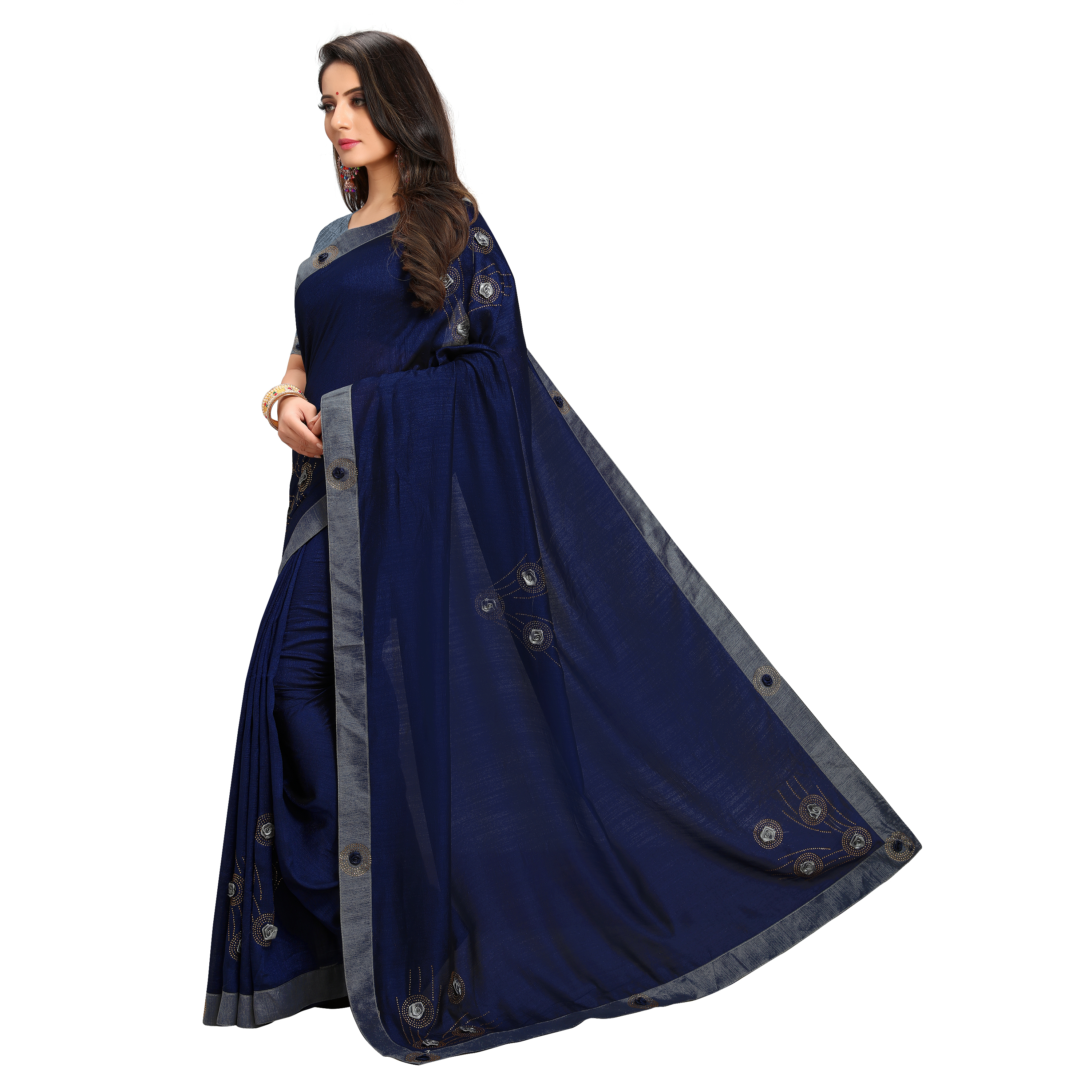 Rudraksh Saree - Georgette Fabric | Elegant Party Wear For All Seasons: Rainy, Spring, Summer, And Winter