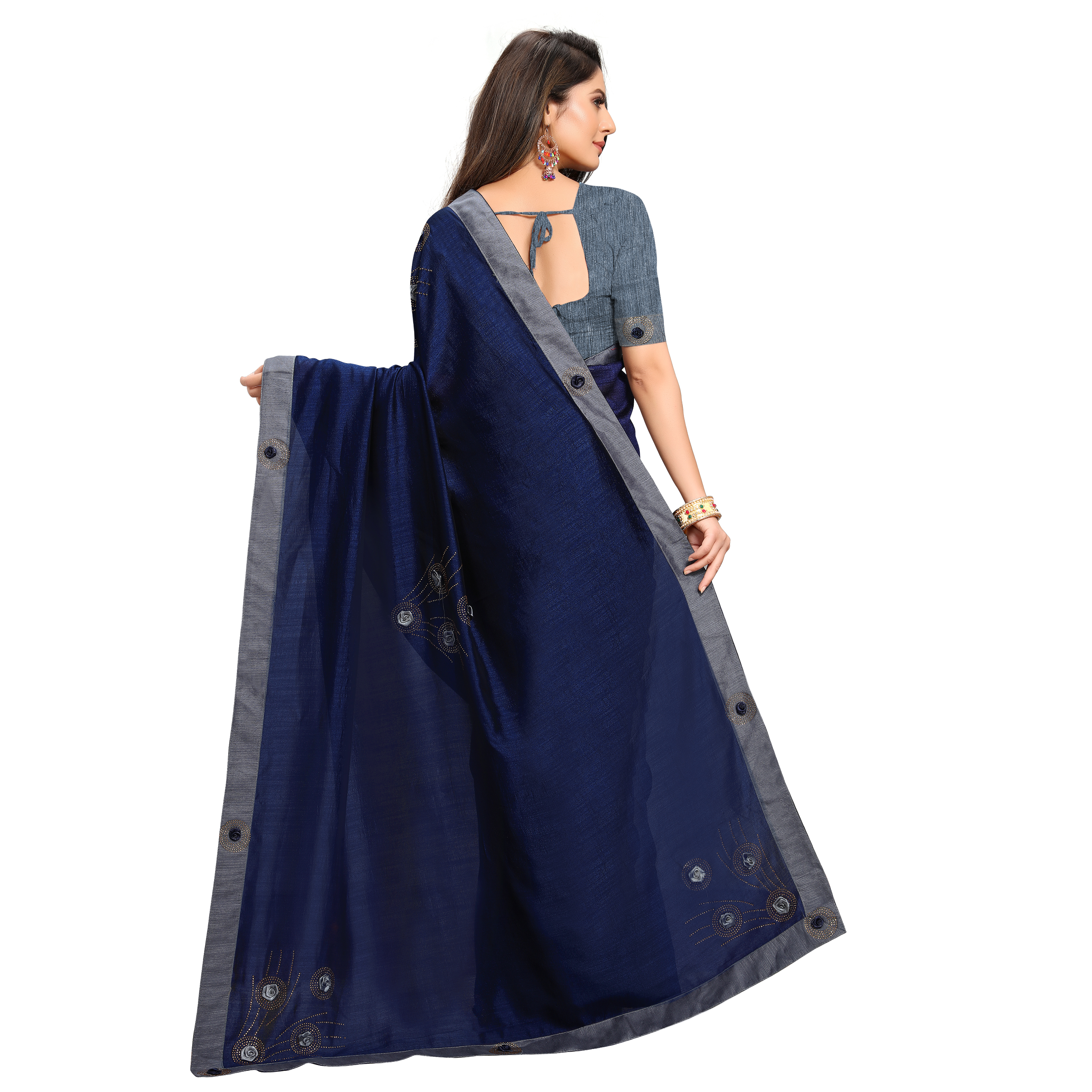 Rudraksh Saree - Georgette Fabric | Elegant Party Wear For All Seasons: Rainy, Spring, Summer, And Winter