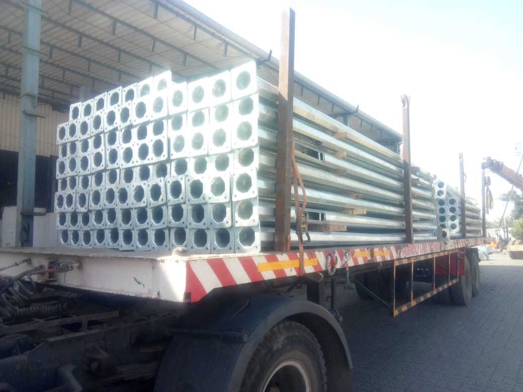 Silver Galvanized Octagonal Poles