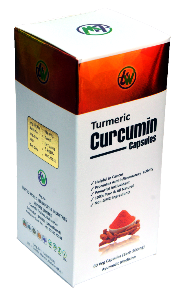Turmeric Curcumin - 500 Mg Herbal Extract Capsules | Boosts Immunity, Reduces Inflammation, Supports Cardiovascular Health, Promotes Detoxification, Recommended For Men And Women