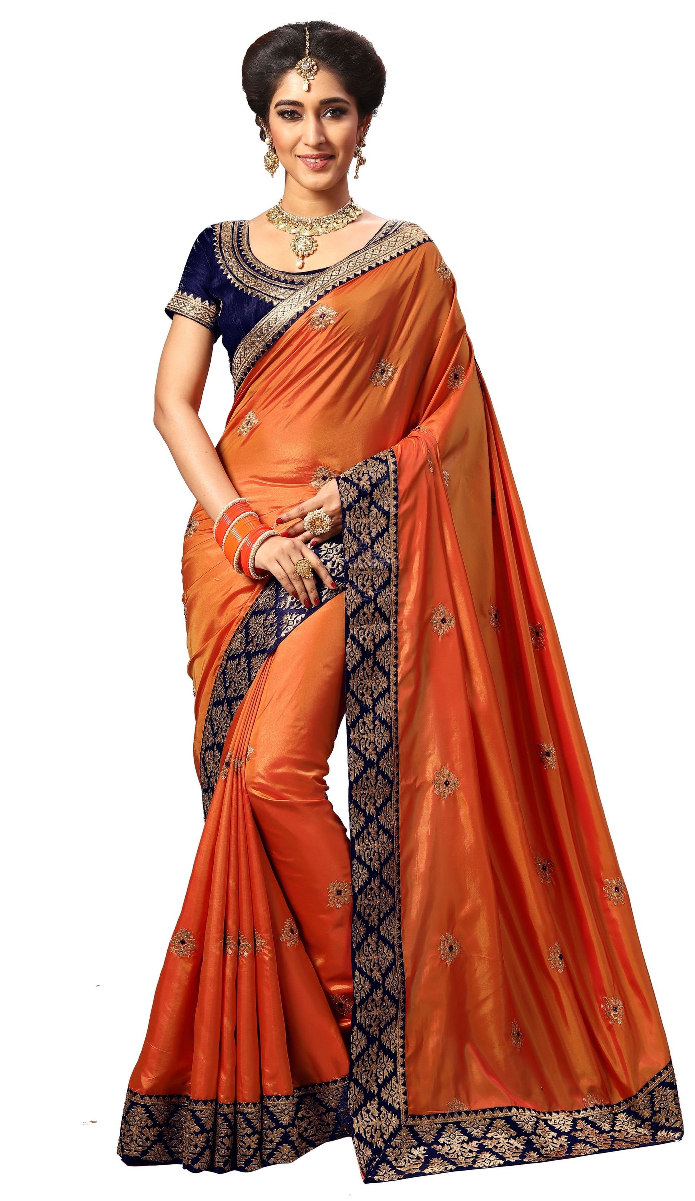 Beige Silk Embroidery Border Work Saree