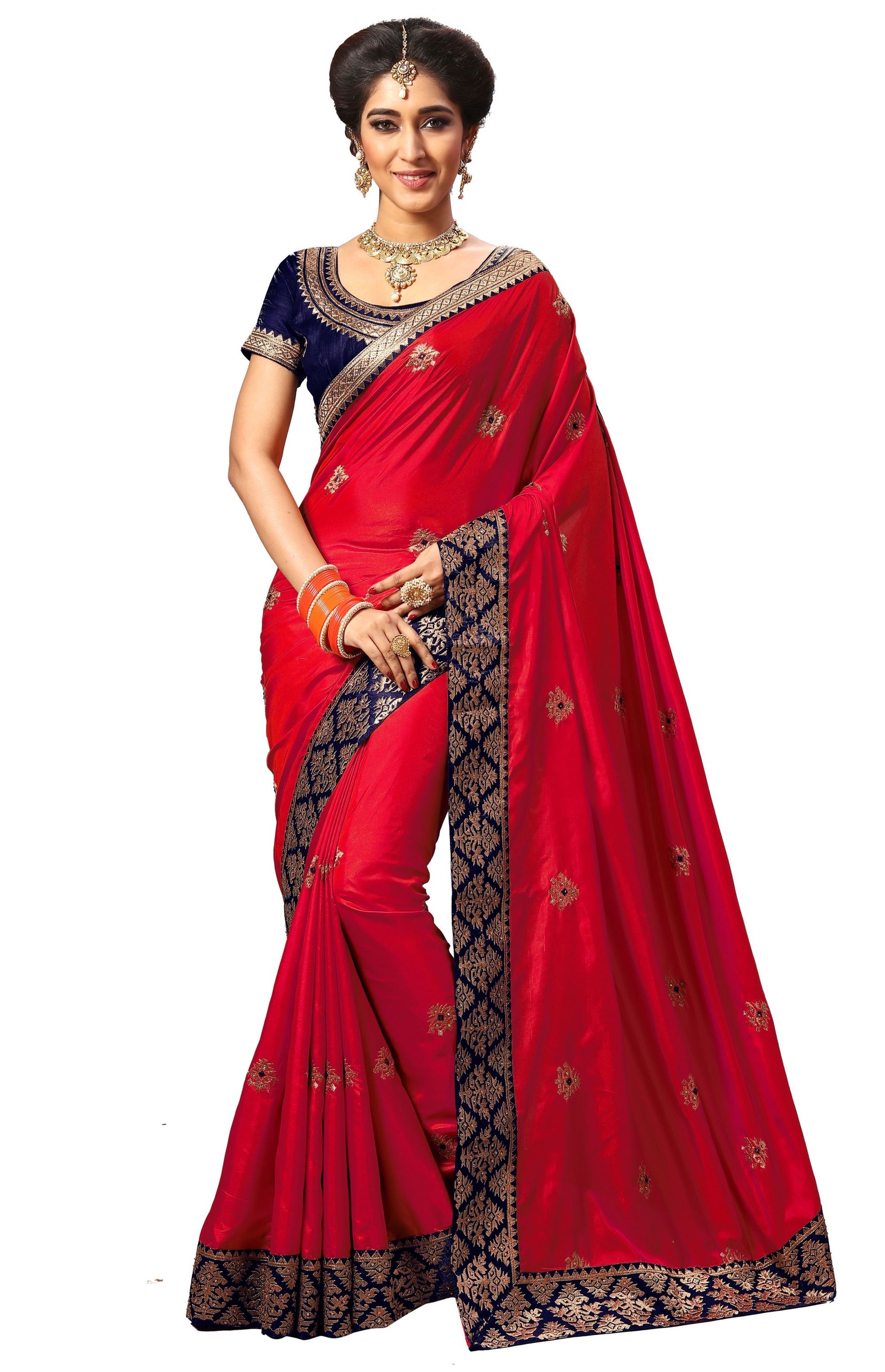 Beige Silk Embroidery Border Work Saree