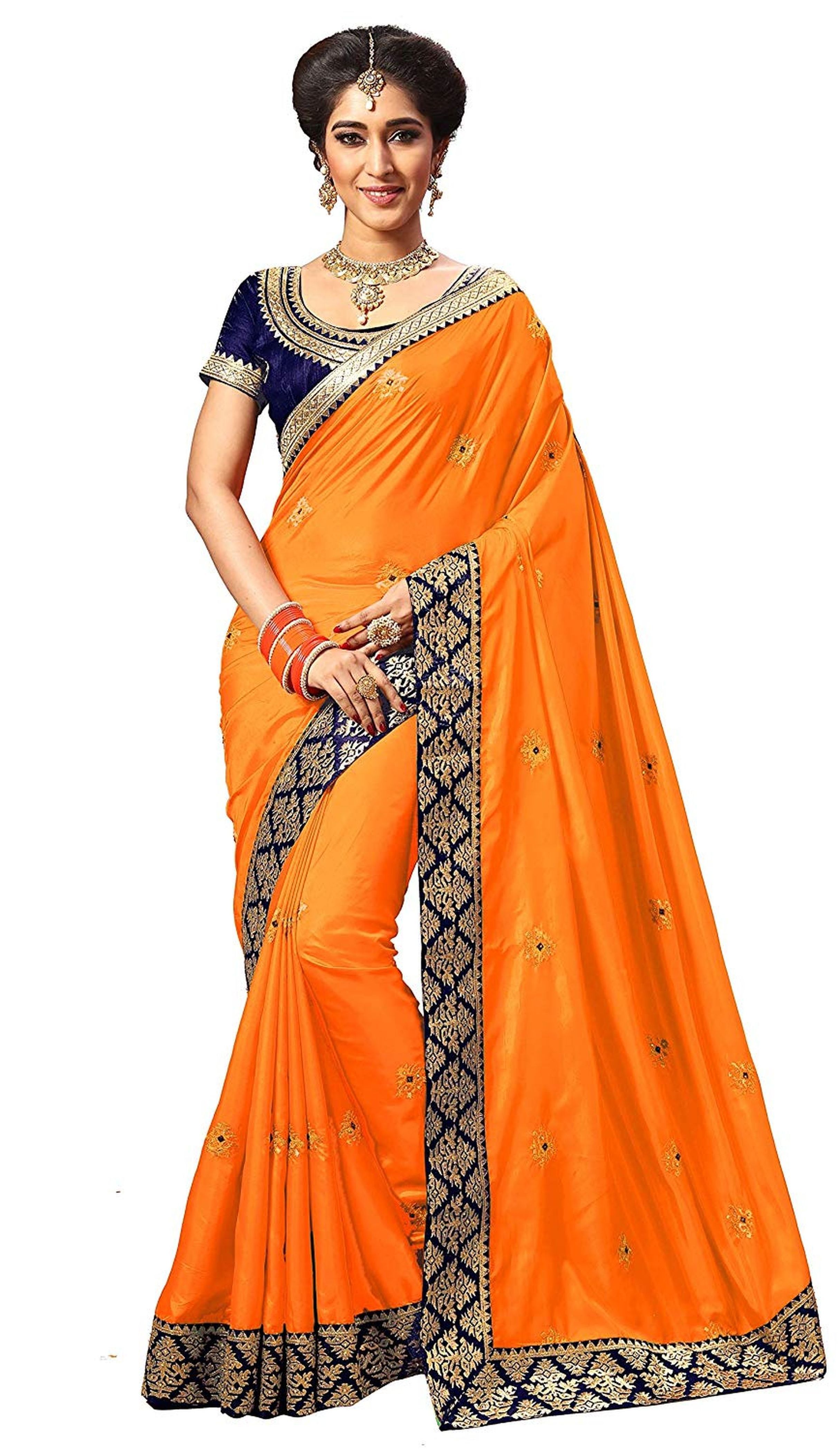 Beige Silk Embroidery Border Work Saree