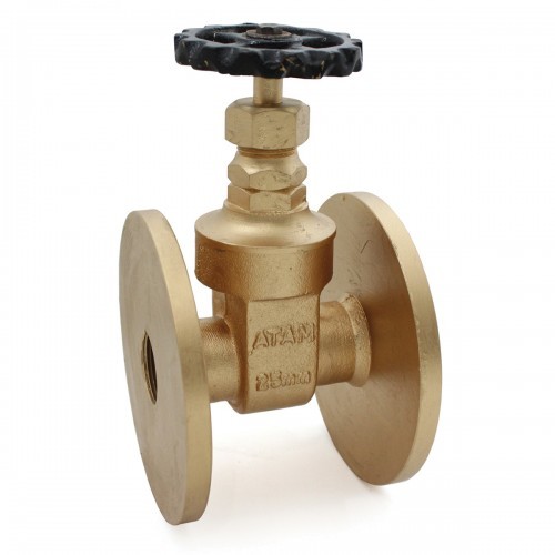 Bronze Gate Valve - 15 mm Port Size, 92 mm Height | Flanged Ends, Renewable Disc, Medium Pressure, Integral Seat