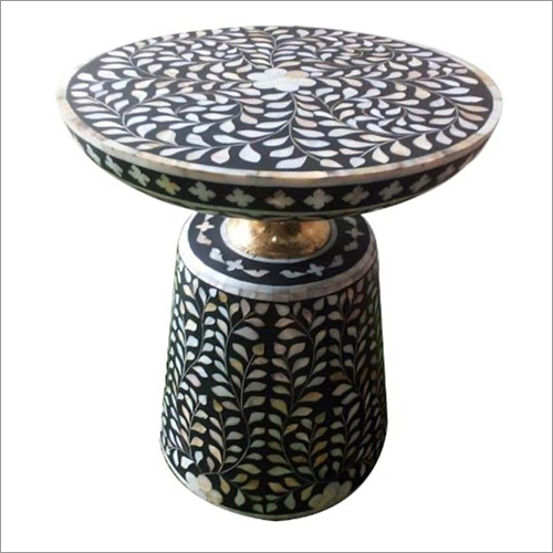 Bone Inlay Decorative Round Table