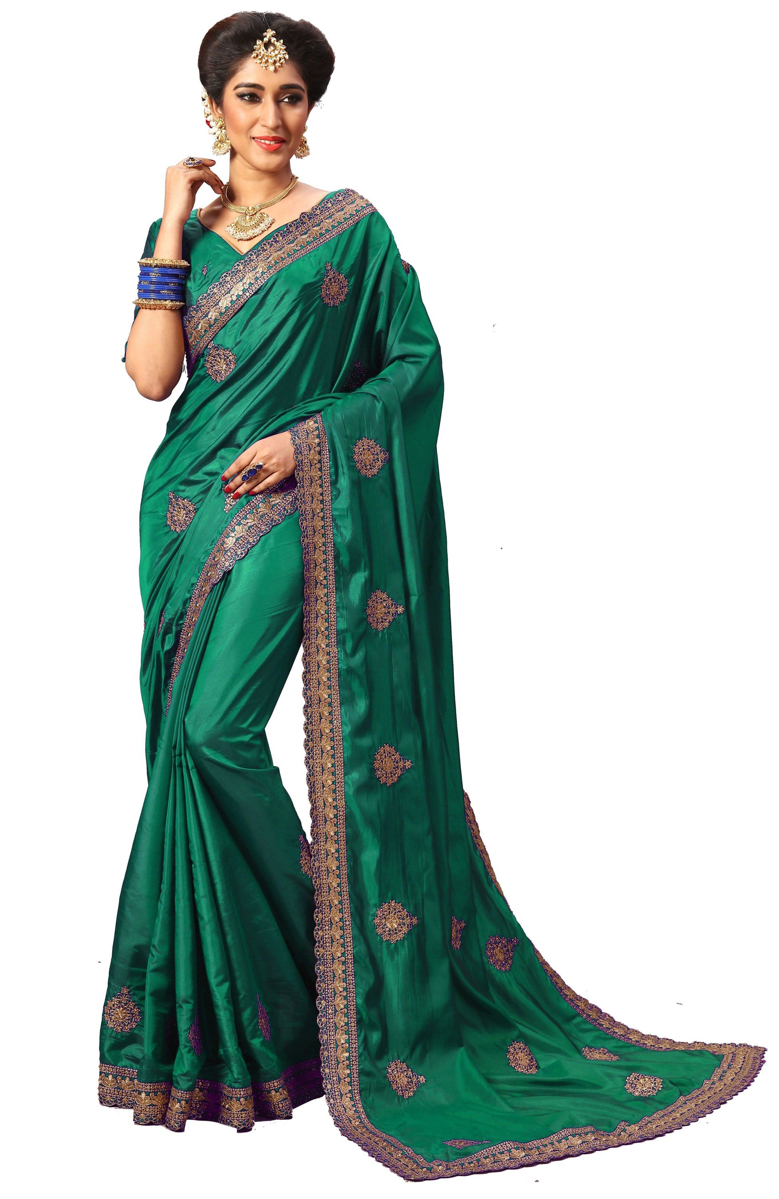 Black Silk Embroidery Border Work Saree