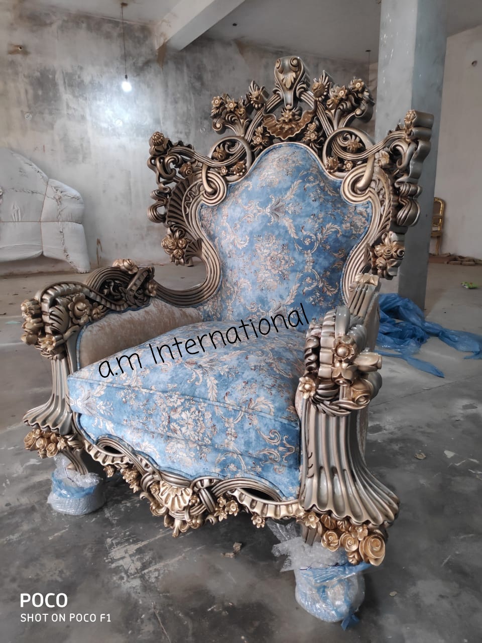 Designer Sofa Set - Solid Teak Wood, 5 Seater With Premium Finishing | Eco-friendly Handmade Floral Carving, Indoor Living Room Furniture