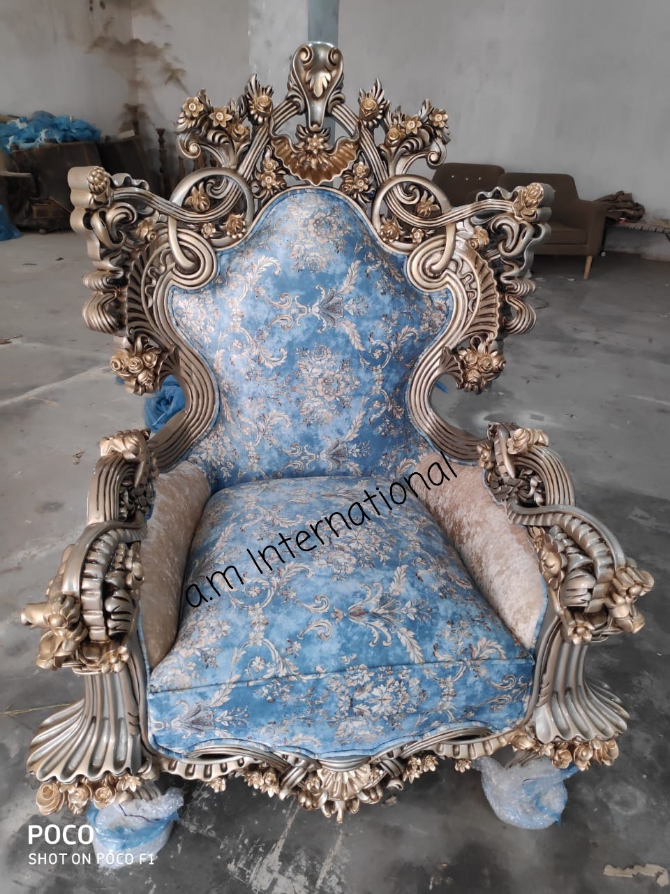 Designer Sofa Set - Solid Teak Wood, 5 Seater With Premium Finishing | Eco-friendly Handmade Floral Carving, Indoor Living Room Furniture