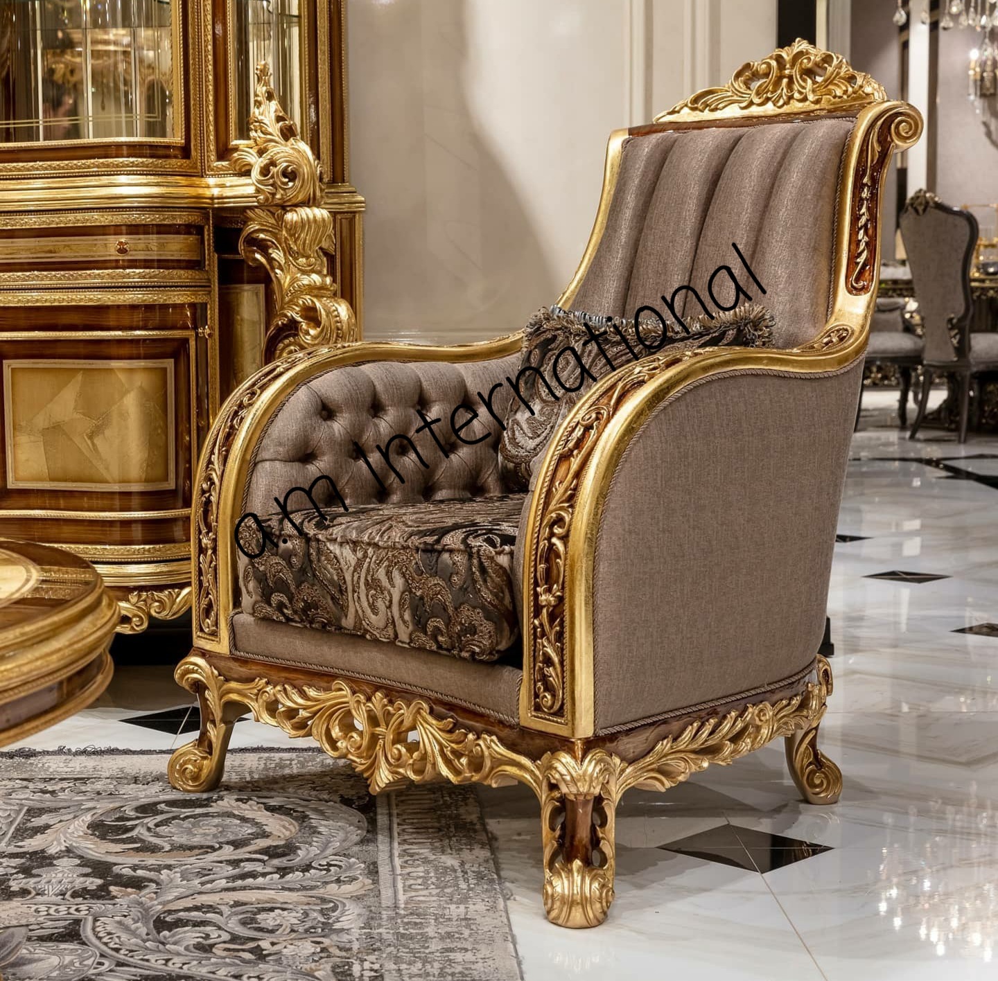 Handmade Wooden Carved Sofa Set