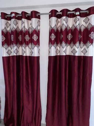 12 Colours Available Printed Patch Curtain