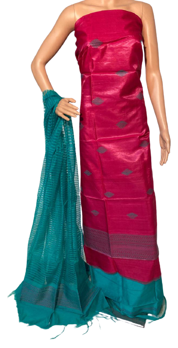 Pure Tussar Silk Hand Made Top 2.5 Dupatta